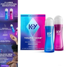 Couples Lubricant Set Water Based Silicone Warming Tingling 2 Pack 1.69 Oz Each