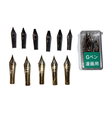 21-Piece Fountain Pen & Calligraphy Nib Lot   Jinhao 18KGP, Italic Stubs, Zebra