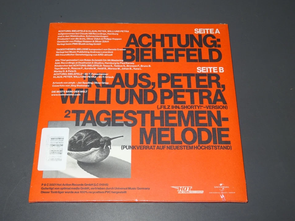 DIE ÄRZTE - ACHTUNG: BIELEFELD / 7'' SINGLE 2021 OVP! SEALED! - Bild 2 von 2