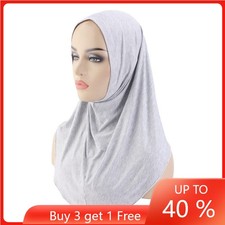Muslim Headscarf Women Islamic Full Cover Hijab Prayer Khimar Hat Instant Scarf
