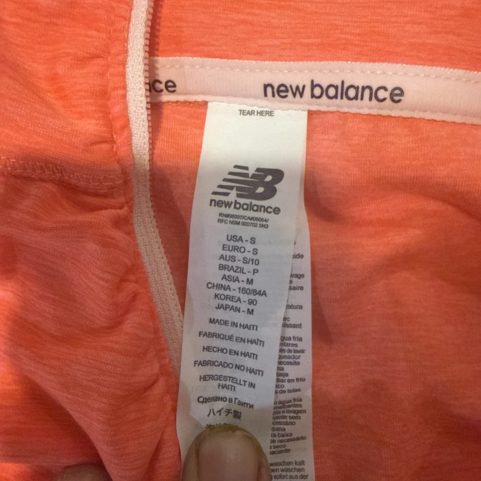New Balance Womens Size S Dry 1/4 1/2 Zip orange Long Sleeve Running - Image 3 of 4