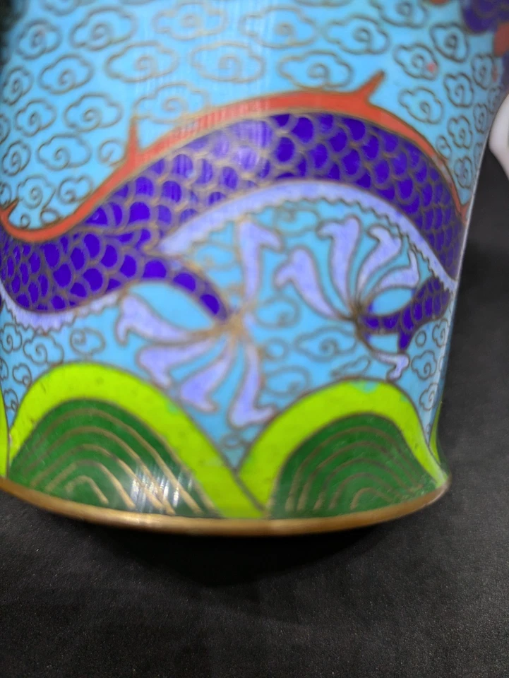 Cloisonné Ancien Asiatique - Photo 4/4