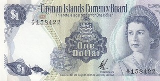 1971 BRITISH CAYMAN ISLANDS QEII $1 Prefix "A/2" (( GEM UNC ))