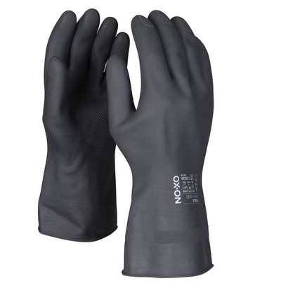 OX-ON Chemikalienschutzhandschuhe Comfort 6300, schwarz Größe (9/L), 1 Paar