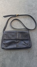 Vintage Marks & Spencer genuine leather bag With A Pretty Brass Buckle