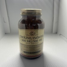 Solgar Choline/Inositol Capsules 500 MG Each, 100-Pack Vegetable Supplement