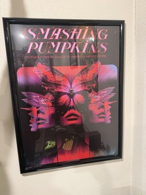 Smashing Pumpkins Framed Poster Pink/Black Dallas TX American Airlines Center