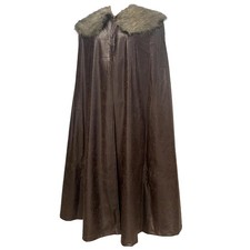 Hiifeuer Medieval Viking Knight Cloak, Faux Fur And Pu Leather, Cold And Windpr 