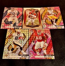 Joe Burrow RC Select Mosaic Prizm Lot DK Metcalf Joe Horn Will Shields 5 Card