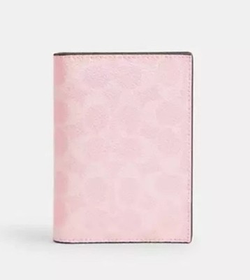 NWT Coach Signature Passport Card Case Powder Pink CW170 SOLDOUT