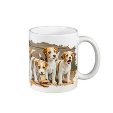 Jack Russell Terrier Puppies  Dogs Mug 11oz Dog Lover Coffee Cup Gift Hand Wash