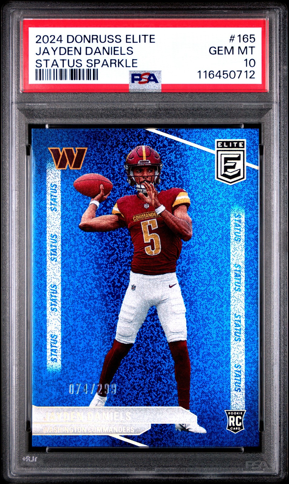 2024 Donruss Elite Jayden Daniels Status Sparkle /299 RC PSA 10 *POP 7*