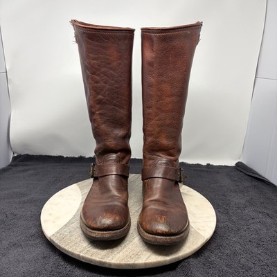 Frye Campus 14L Brown Leather Tall Harness Boots Womens 8.5 B Equestrian Western