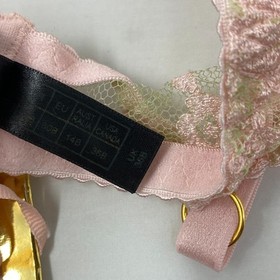 Agent Provocateur Saadia SOIREE Green Pink Bra Lace Bra 36B NWT