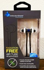 DefenderShield EMF Free Air Tube Headphones Radiation Free Earbuds w/Mic New OEM