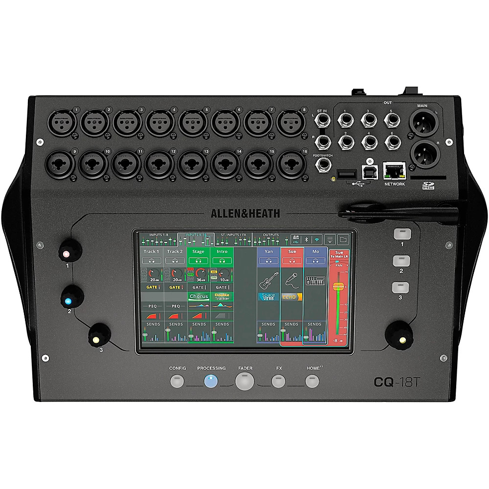 Allen - Heath CQ-18T Digital Mixer 7'' Touchscreen, Wi-Fi, Bluetooth Connectivity