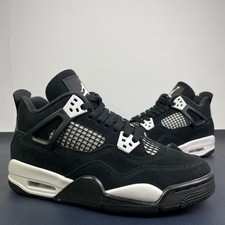 US Men's Size US 7-12 Jordan 4 Retro "White Thunder" Mid-Top Basketball Shoes