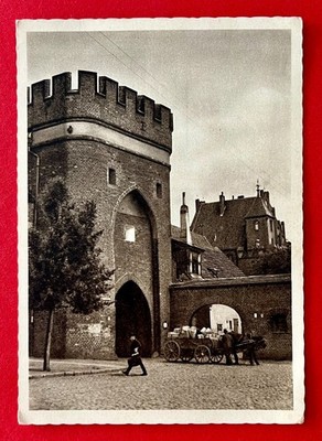AK THORN in Pommern um 1935 Brückentor Junkerhof mit Pferdefuhrwerk  ( 160889