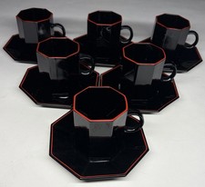 Menge 9 Von 6 Kleine Tassen Achteckige Arcoroc Arcopal Frankreich
