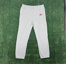Vintage Adidas Sweatpants Gray Trefoil Logo Joggers 80s USA Made Style Large