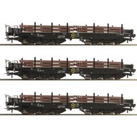 Roco 6600263 H0 3Er Set Schwerlastwagen, Ns, Ep. Iv, Inkl. Brammen H0 + Neu