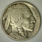1917 Buffalo Indian Head Nickel Fine Circulated Condition US Type Coin 5c