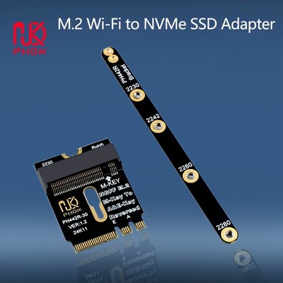 M.2 Wifi Adapter For M.2 Wifi To NVME SSD Adapter Card Pcie4.0 M Key To M2 NGFF