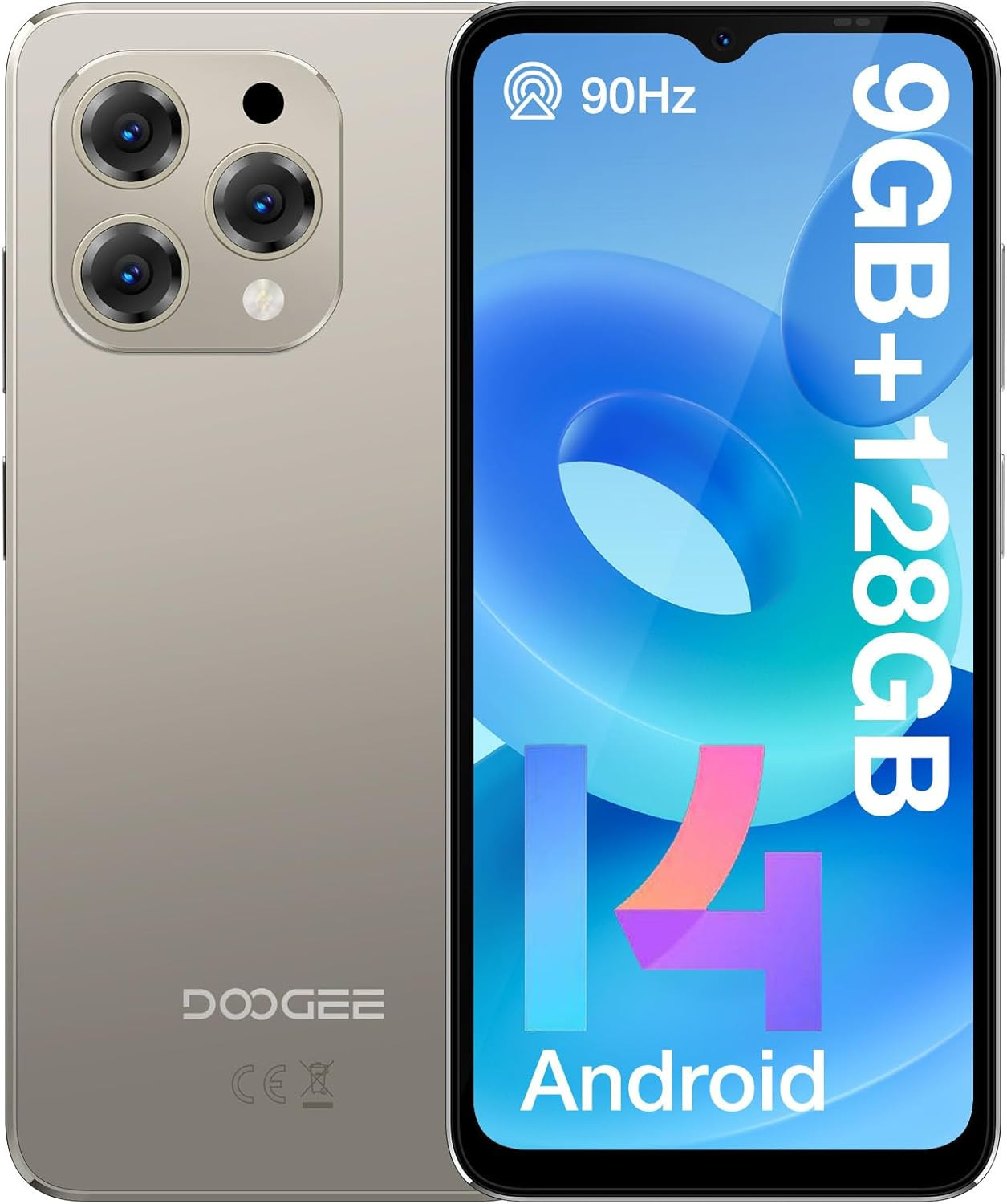 Smartphone N55, Android 14 9GB+128GB/1TB Smartphone Offerta, 6.56" Hd+90Hz, 13MP