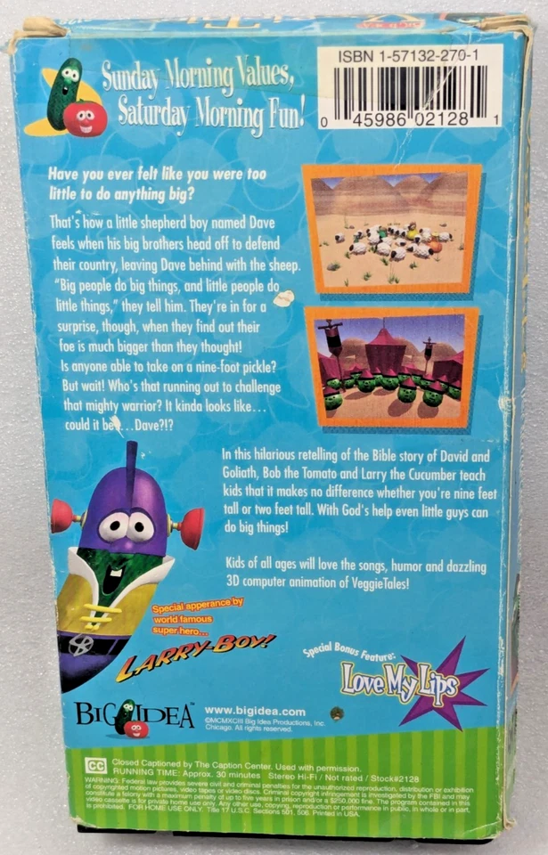 VeggieTales Dave And The Giant Pickle (VHS, 1999, BigIdea) - Image 4 of 4