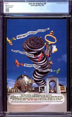 SONIC THE HEDGEHOG #50 CGC 9.8 WHITE PAGES // ARCHIE PUBLICATIONS