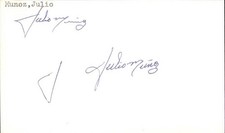 Julio Munoz Signed 3x5 Index Card Cut Tourists Autograph Den