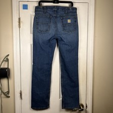 Carhartt Carpenter Jeans Mens 34x32 Blue Relaxed Fit Work Pants Dungaree Fit