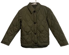 Old Navy Girls Outdoors Quilted Green Jacket Size Large 10/12 