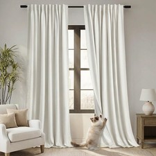Extra Wide Curtains 70 Inches Wide for Living Room, Black Out Large Window Li...
