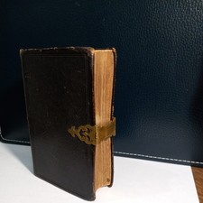 1869 Antique Leather Bible  New Testament  Brass metal clasp 
