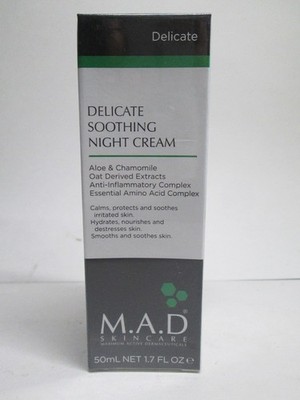 M. A. D skincare  delicate soothing night cream   50ml1.7 oz EXP 2028  NEW