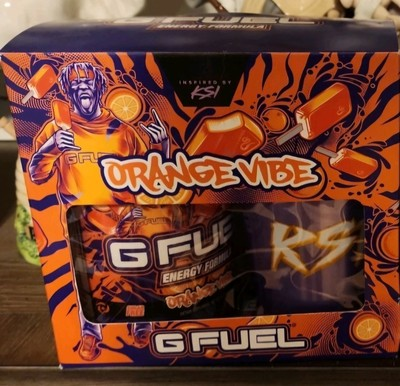 #ad #ad Gfuel Orange Vibe KSI Collectors Box New In Hand Orange Cream G Fuel Energy $50.00