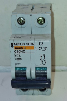 1 NEW MERLIN GERIN MULTI 9 C60HC C 10 2 POLE CIRCUIT BREAKER NNB ***MAKE OFFER**