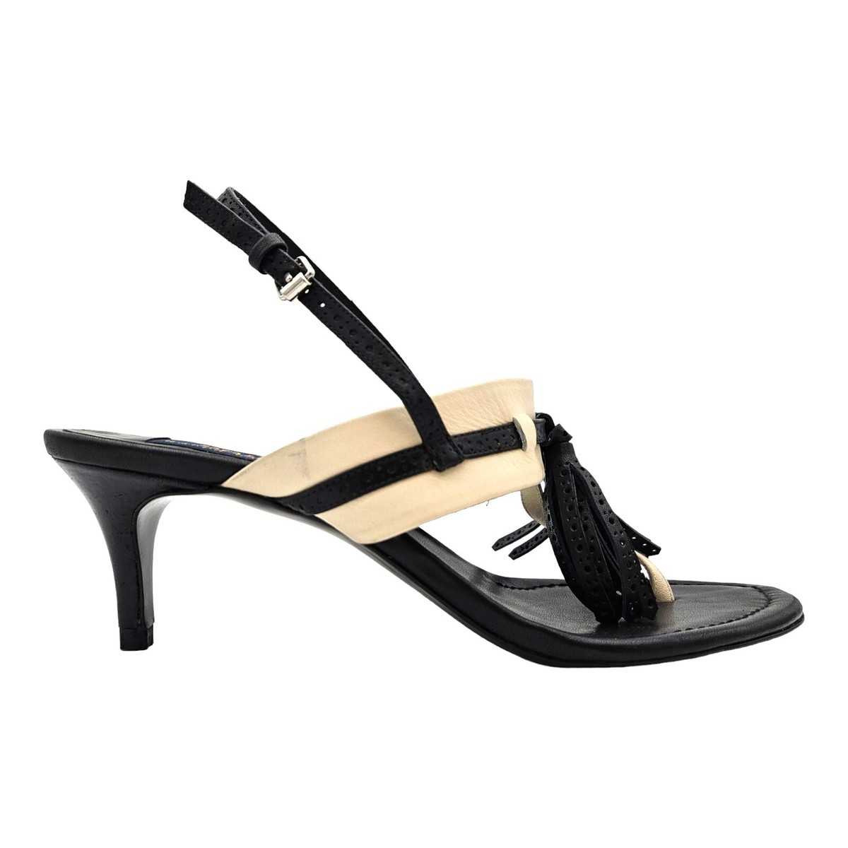 POLO RALPH LAUREN - Short Heels Pumps, Calf Leather Sandals