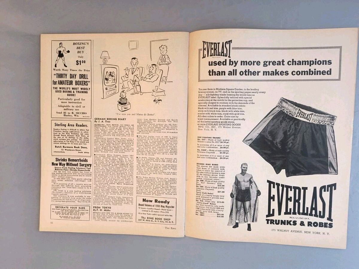 The Ring Boxing Magazine – Avril 1956 – Carmen Basilio, Rocky Marciano – Original