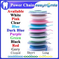 15Feet Dental Ortho Brace Bands Power Chains Super Elastic Short Closed Long 1pc