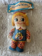Vintage Cuddly Kids Doll Sanitoy Foam Filled Toys Made In Hong Kong New Package