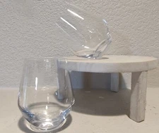 Crystalite Bohemia Stemless Wine Glass Side Slant Set Of 2