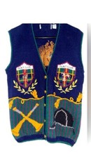Vintage BellePointe Equestrian Design Sweater Vest- NWT