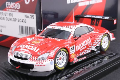 EBBRO P-4 ミニカー 1/43スケール Ebbro 43904 1:43 Bandai Dunlop Toyota Lexus SC430 2007 Super GT