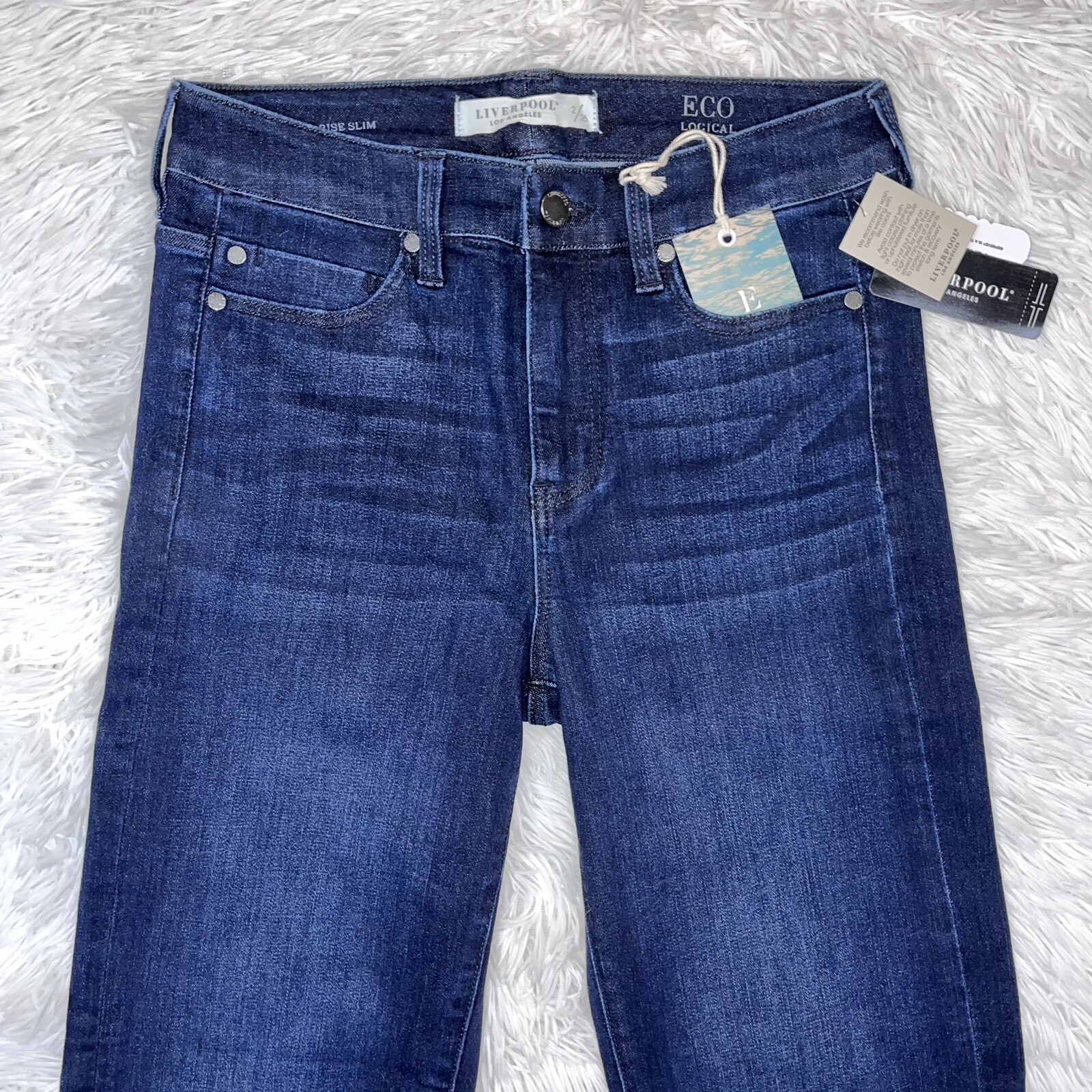 LIVERPOOL Eco 5 Pocket HiRise Slim Jeans 2/26 Oak Branch NWT