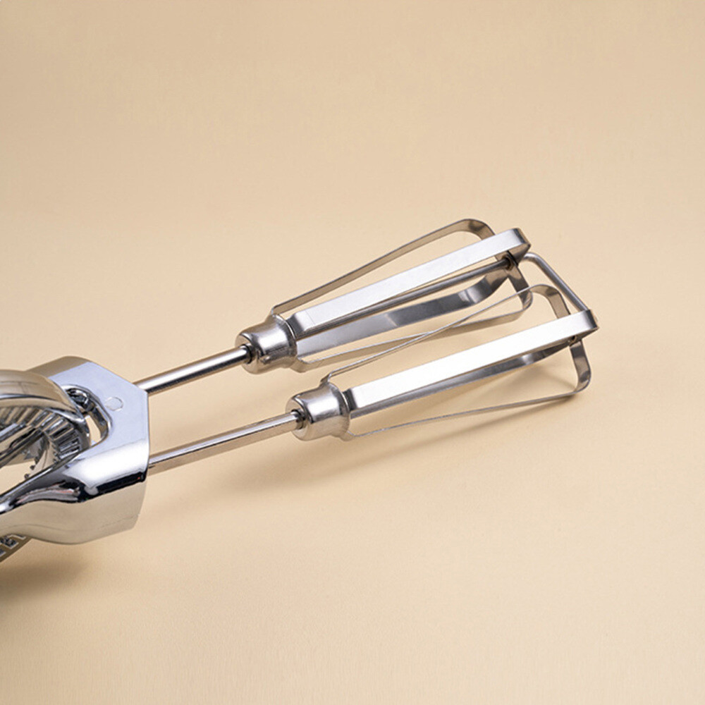 Egg Beater Manual Crank Hand Mixer Blender Stainless Steel Kitchen Tool