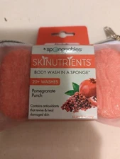Spongeables Skin Nutrients Body Wash In A Sponge - Pomegranate Punch