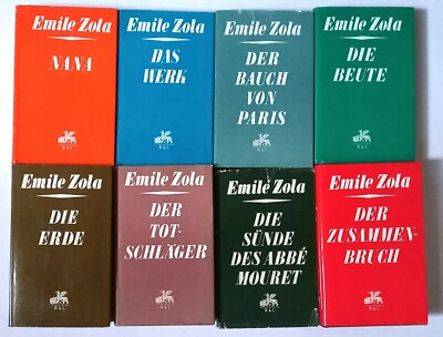 Konvolut Emile Zola | 8 Bücher  | gebunden mit Schutzumschlag |  guter zustand