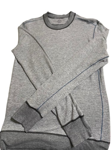 Lululemon Reversible Pullover Crewneck Sweater Men's Med Stripe Gray - Picture 5 of 16
